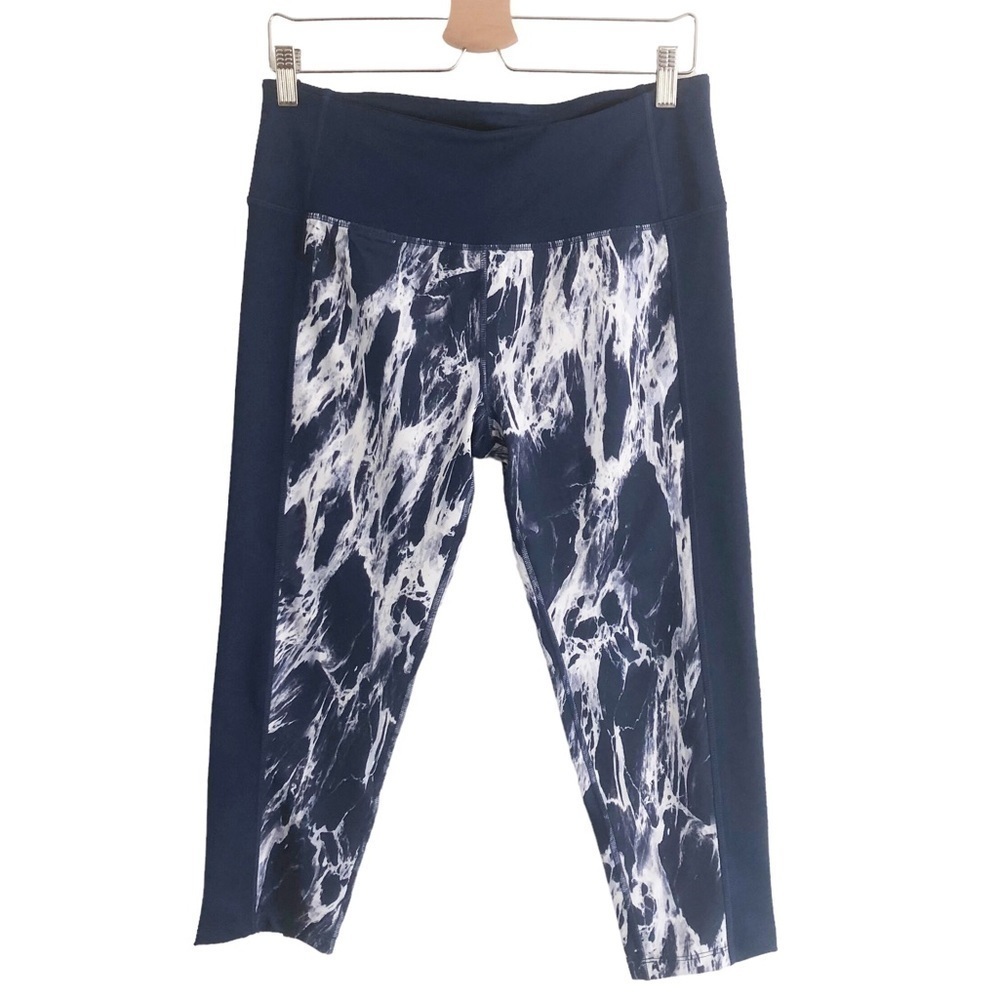 Christian Siriano Blue Marble Print Leggings Size XS